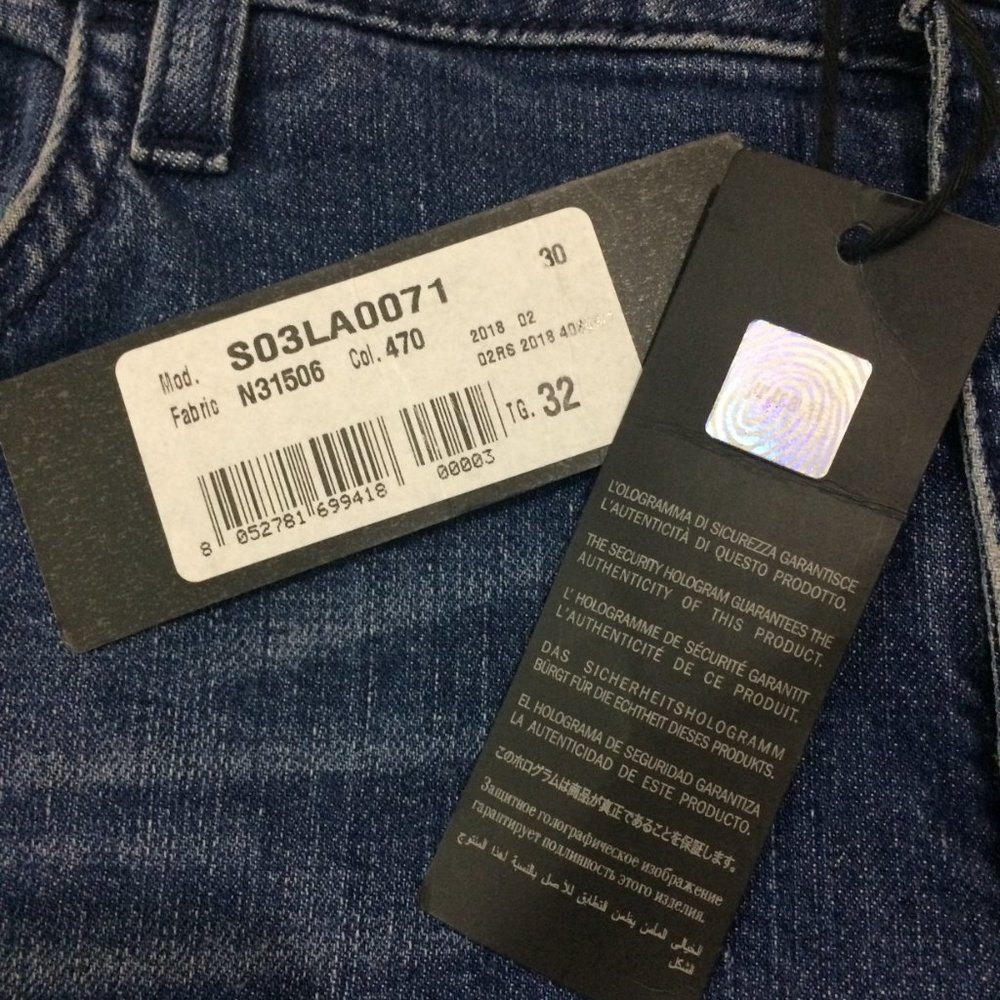 Just Cavalli Mens Slim Fit Medium Wash Jeans Logo - Picture 9 of 11